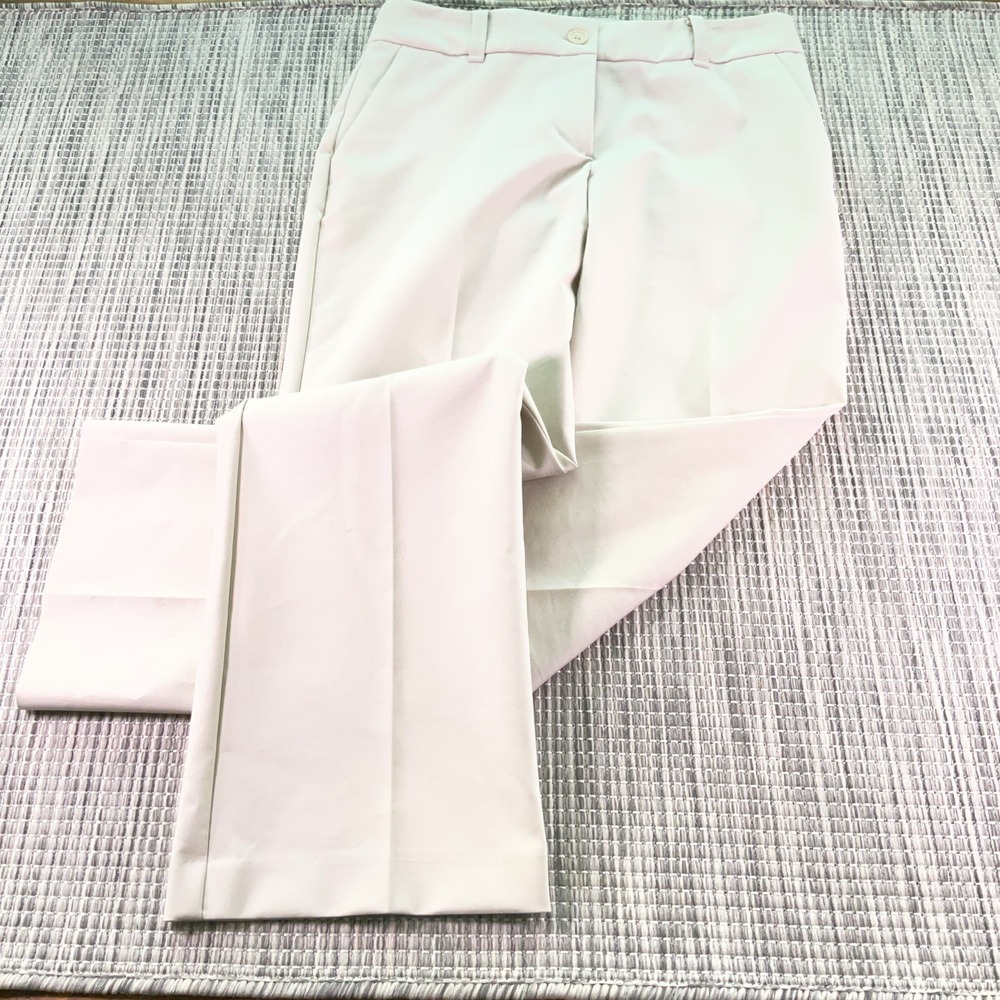 Talbots Heritage Pants Womens 6P Tan Beach Pebble Flat Front Side Zip 4399836